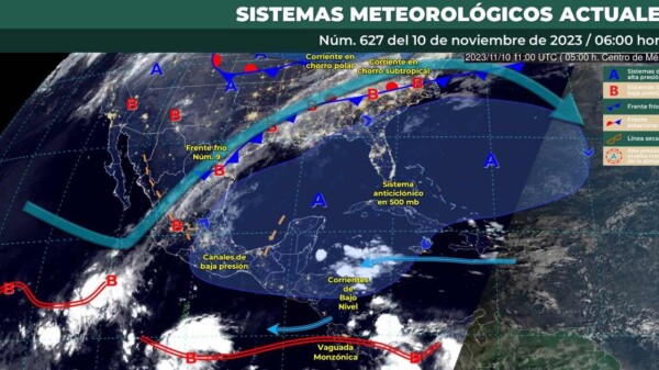 Pronóstico del clima para hoy viernes 10 de noviembre 2023 en Quintana Roo.