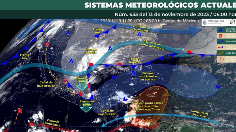 Pronóstico del clima para hoy lunes 13 de noviembre 2023 en Quintana Roo