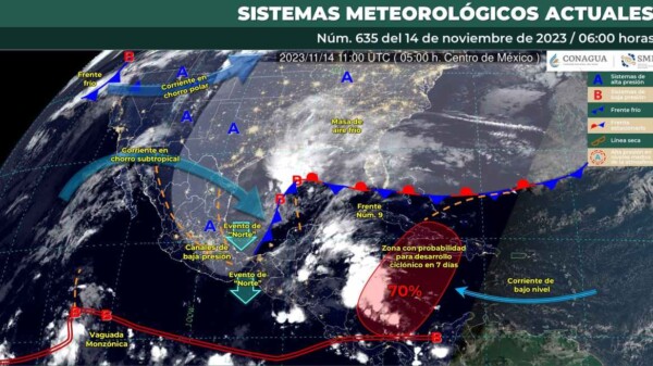 Pronóstico del clima para hoy martes 14 de noviembre 2023 en Quintana Roo