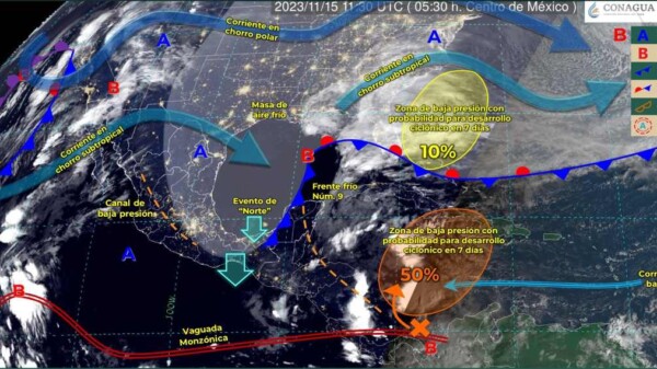Pronóstico del clima para hoy miércoles 15 de noviembre 2023 en Quintana Roo.