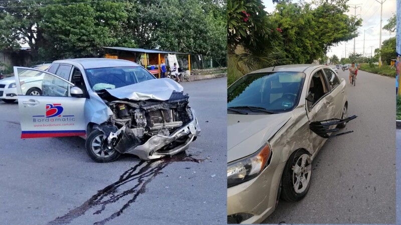 Accidente vial deja daños y susto a conductor en la SM 223 de Cancún