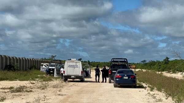 Ejecutan a obrero en una construcción al final de Prado Norte en Cancún.