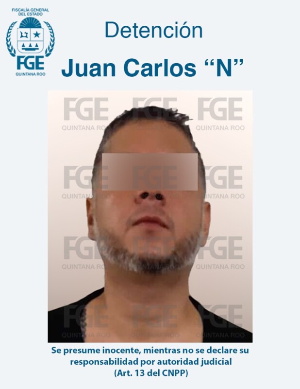 Cumplimentan orden de aprehensión contra un presunto homicida en Cancún; Juan Carlos “N” habría cometido el delito por temas pasionales.