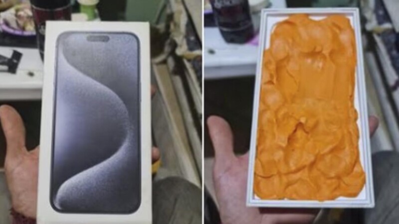 Estafan a usuario en ML con un "Iphone" de plastilina