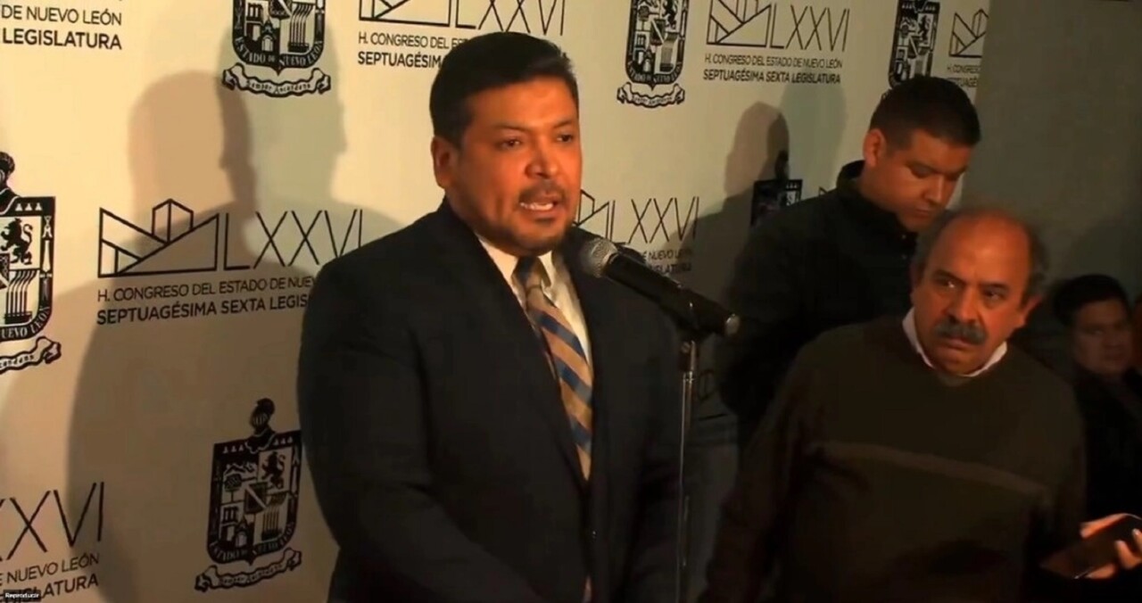 Luis Enrique Orozco ofreció un mensaje tras su designación como gobernador interino de Nuevo León. Captura de pantalla de un video en X.