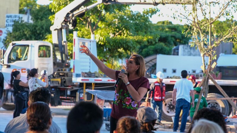 Mara Lezama atestigua inicio de remodelación del parque Las Palapas