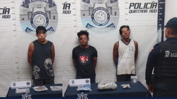Caen tres presuntos narcomenudistas en Playa del Carmen