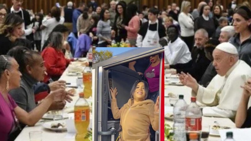 Cena el Papa con 200 "mujeres" transexuales