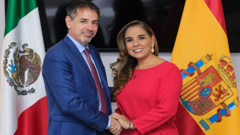 Se reúnen Mara Lezama y el embajador de España, Juan Duarte, para impulsar crecimiento de Quintana Roo
