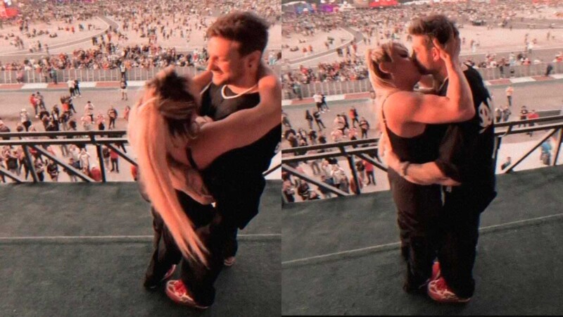 Wendy Guevara y Nicola Porcella se besan frente a susfans en el Flow Fest
