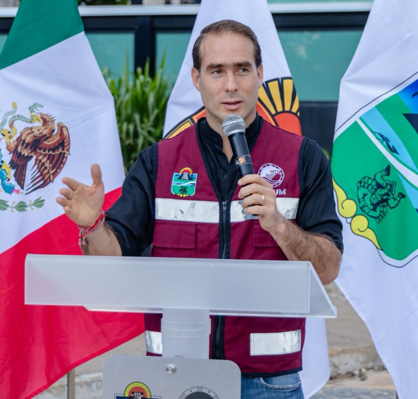 El edil Diego Castañón enfatizó que con estos arcos se reforzará la seguridad y se velará por la integridad física de cada turista y familia tulumnense.