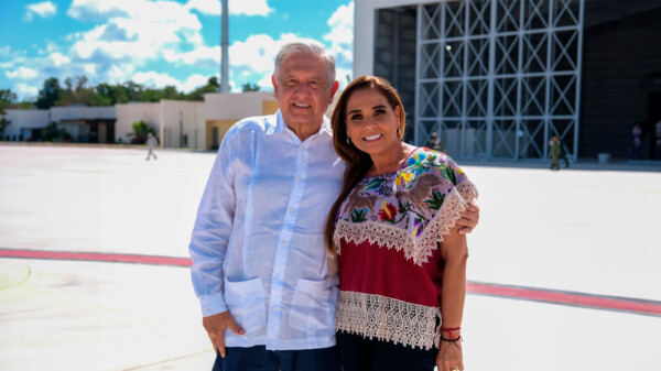 Supervisan AMLO y Mara Lezama avances en el aeropuerto “Felipe Carrillo Puerto” y el Tren Maya