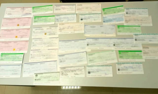 Al inspeccionar su equipaje, agentes de la GN y de la ANAM se percataron de un sobre que contenía varios documentos cobrables que excedían los 10 mil dólares.