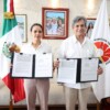 Signa Ana Paty Peralta acuerdo colaborativo para proteger a personas migrantes en Cancún