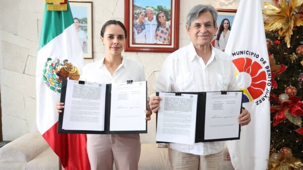 Signa Ana Paty Peralta acuerdo colaborativo para proteger a personas migrantes en Cancún