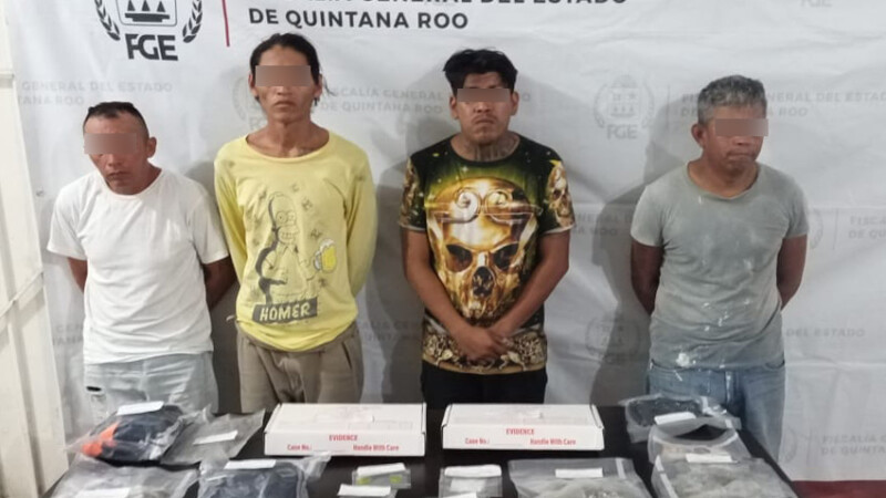 Detienen en Tierra Maya de Cancún a miembros de una narcocélula