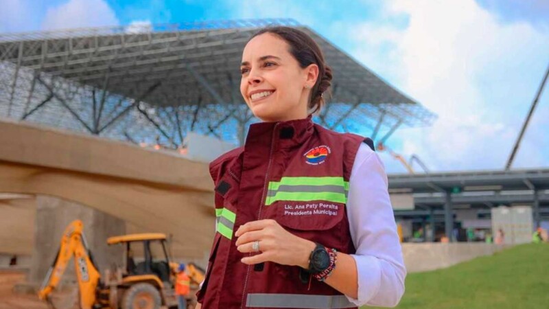 Supervisa Ana Paty Peralta medidas preventivas en estación de Tren Maya en Cancún