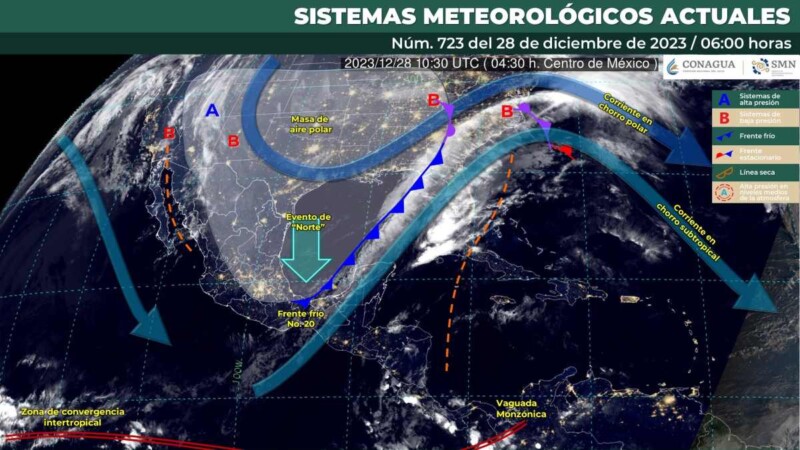 Pronóstico del clima para hoy jueves 28 de diciembre 2023 en Quintana Roo