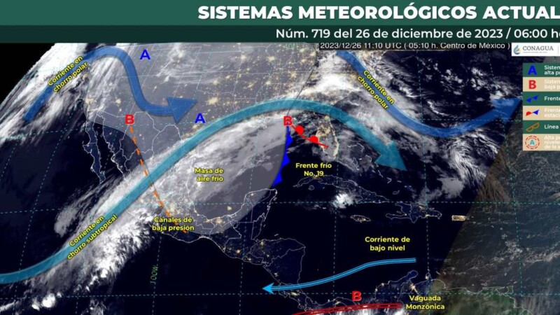 Pronóstico del clima para hoy martes 26 de diciembre 2023 en Quintana Roo