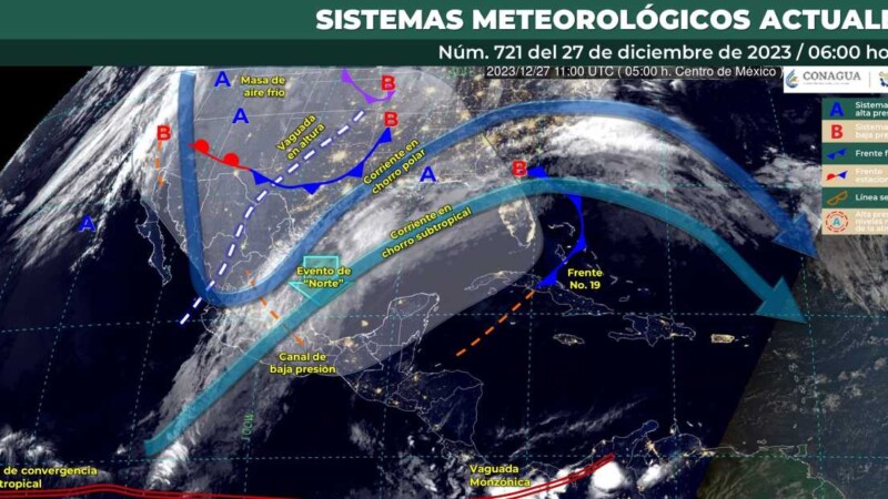 Pronóstico del clima para hoy miércoles 27 de diciembre 2023 en Quintana Roo