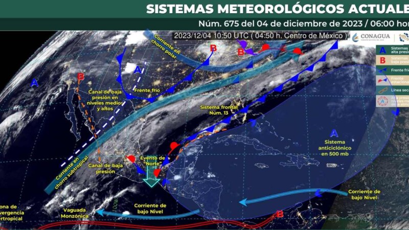 Pronóstico del clima para hoy lunes 4 de diciembre 2023 en Quintana Roo