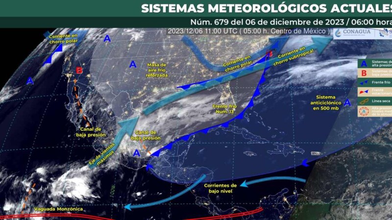 Pronóstico del clima para hoy miércoles 6 de diciembre 2023 en Quintana Roo