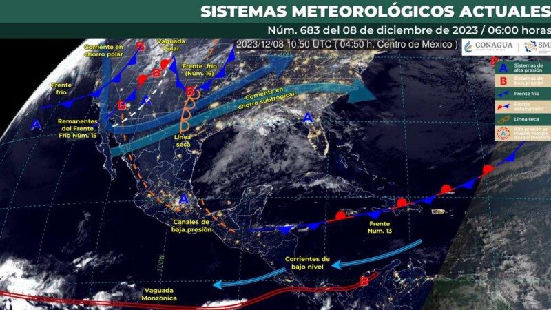 Pronóstico del clima para hoy viernes 8 de diciembre 2023 en Quintana Roo