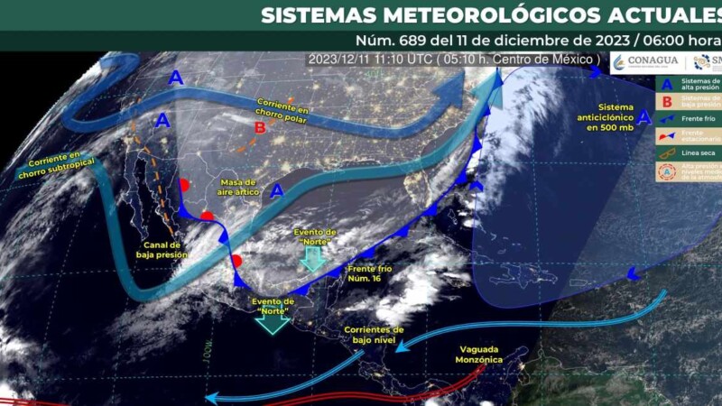 Pronóstico del clima para hoy lunes 11 de diciembre 2023 en Quintana Roo