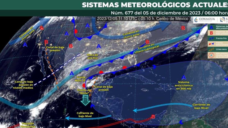 Pronóstico del clima para hoy martes 5 de diciembre 2023 en Quintana Roo