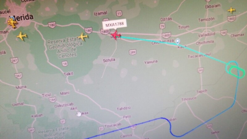 Desvían a Mérida primer vuelo de Mexicana que aterrizaría en Tulum