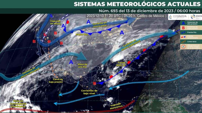 Pronóstico del clima para hoy miércoles 13 de diciembre 2023 en Quintana Roo