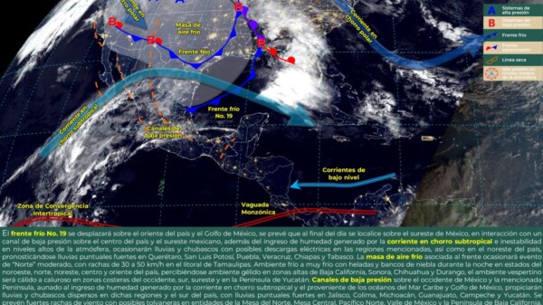 Pronóstico del clima para hoy lunes 25 de diciembre 2023 en Quintana Roo
