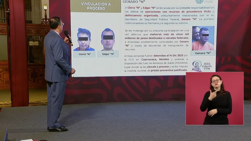 Vinculan a proceso a hermana y sobrino de García Luna