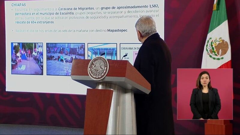 “Caravana de migrantes se redujo a 1,500 personas”