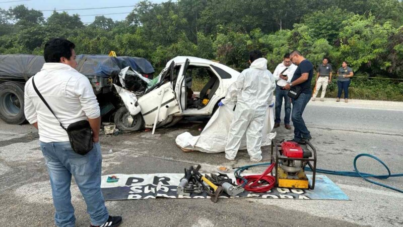 Mortal accidente en la carretera Playa del Carmen Tulum
