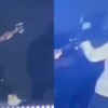 Peso Pluma destroza una pantalla durante uno de sus conciertos