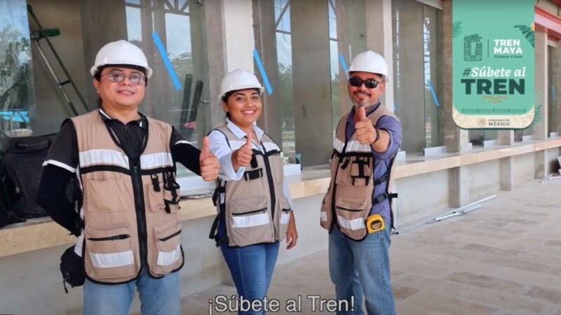Desmiente AMLO descontento de trabajadores del Tren Maya