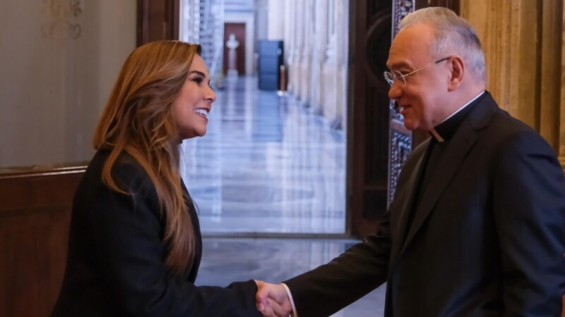 Se reúne Mara Lezama con monseñor Peña Parra en el Vaticano para hablar de la justicia social para el pueblo de México