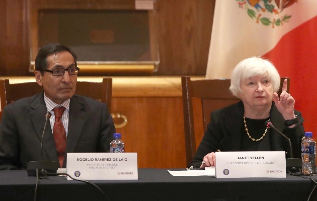 Janet Yellen, secretaria del Tesoro de Estados Unidos, y Rogelio Ramírez de la O, secretario mexicano de Hacienda, coincidieron en que el trabajo coordinado entre gobierno y empresarios facilitará el combate al crimen organizado.
