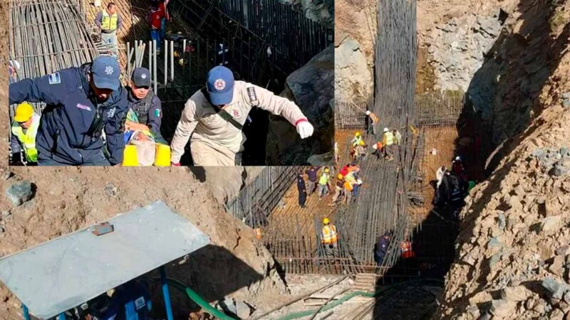 Colapsa estructura en obras de carretera en Hidalgo, muere un obrero