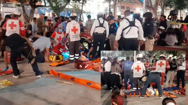 Múltiples heridos en desplome graderío para festejo en Oaxaca