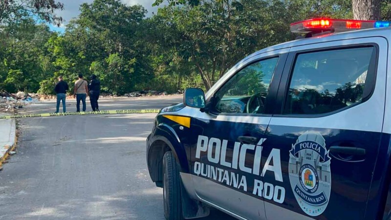 Encuentran cuerpo embolsado en colonia de Cancún 