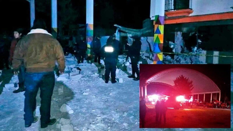 Mueren en Puebla tres personas por explosión de bodega con pirotecnia
