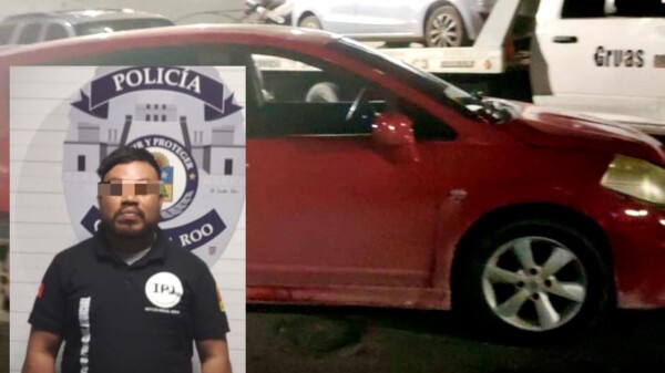 Por usar placas sobrepuestas, detienen a hombre en vialidad de Cancún