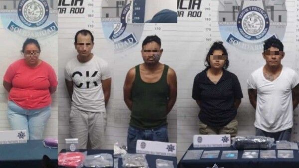 Razzia de narcomenudistas en Playa del Carmen deja cinco detenidos