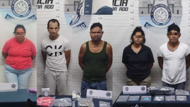 Razzia de narcomenudistas en Playa del Carmen deja cinco detenidos