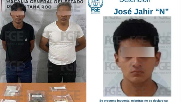 Caen tres presuntos narcomenudistas en Cancún y FCP