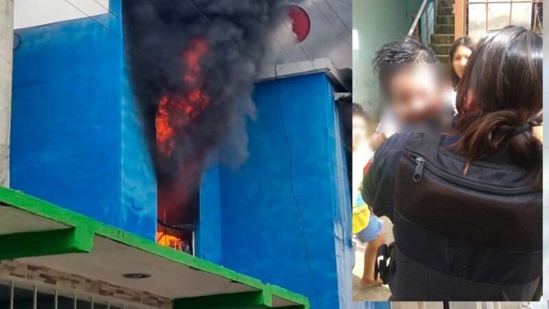 Rescatan a menor de un incendio en la SM 259 de Cancún