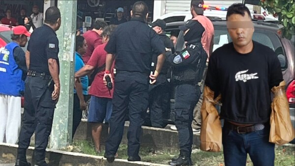 Presentan ante el Ministerio Público a sujeto que disparó a automovilista en la Nichupté