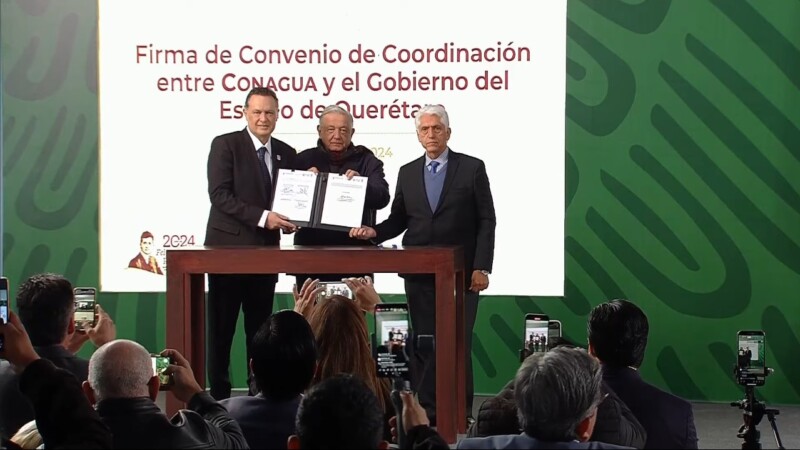 Firman convenio para garantizar el abasto de agua en Querétaro